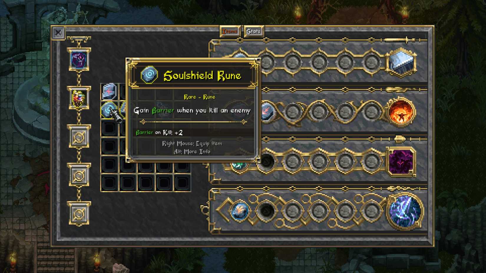 the buildcrafting menu in cursemark.