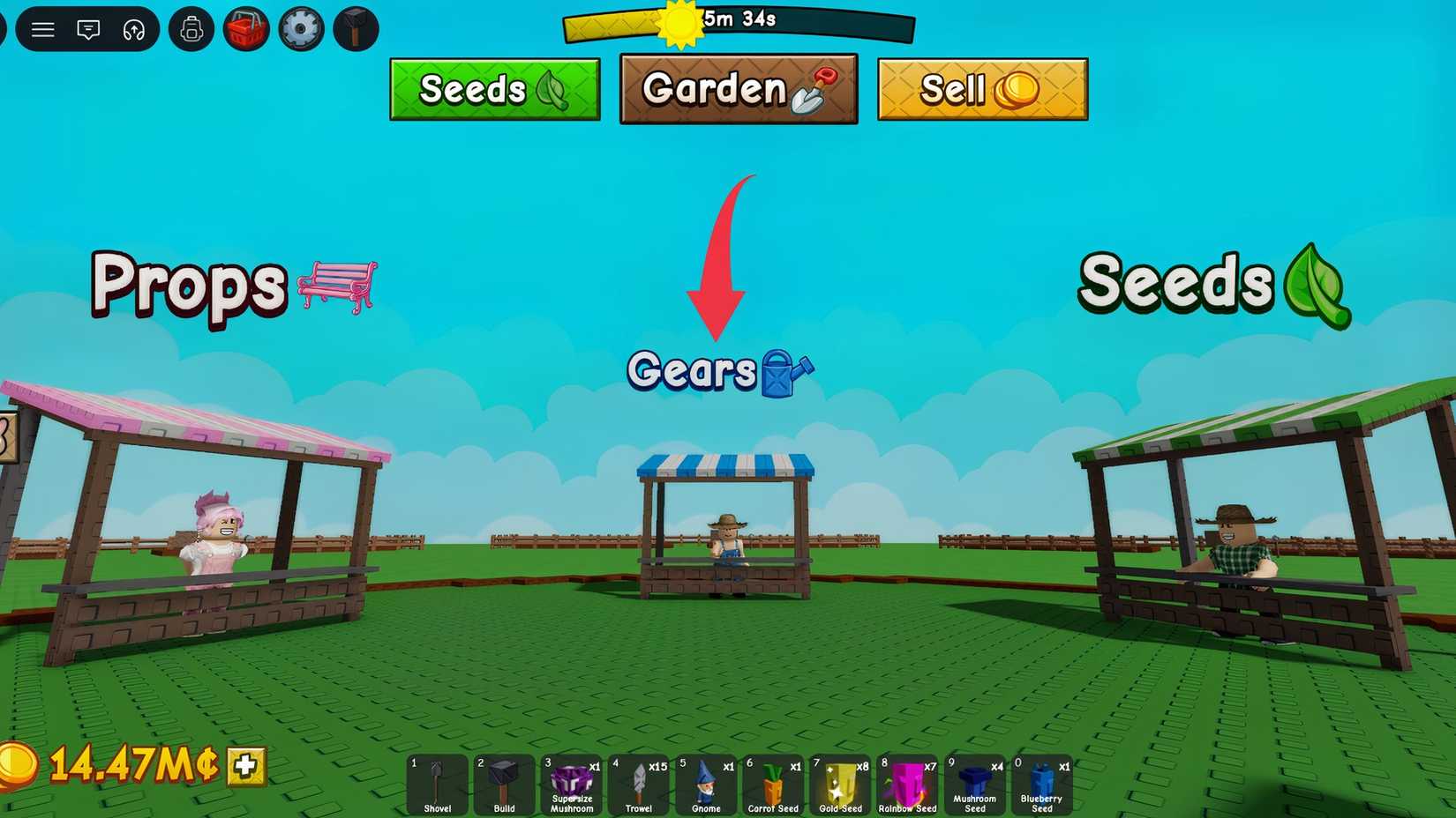 Equipment Shop in Grow a Garden 2