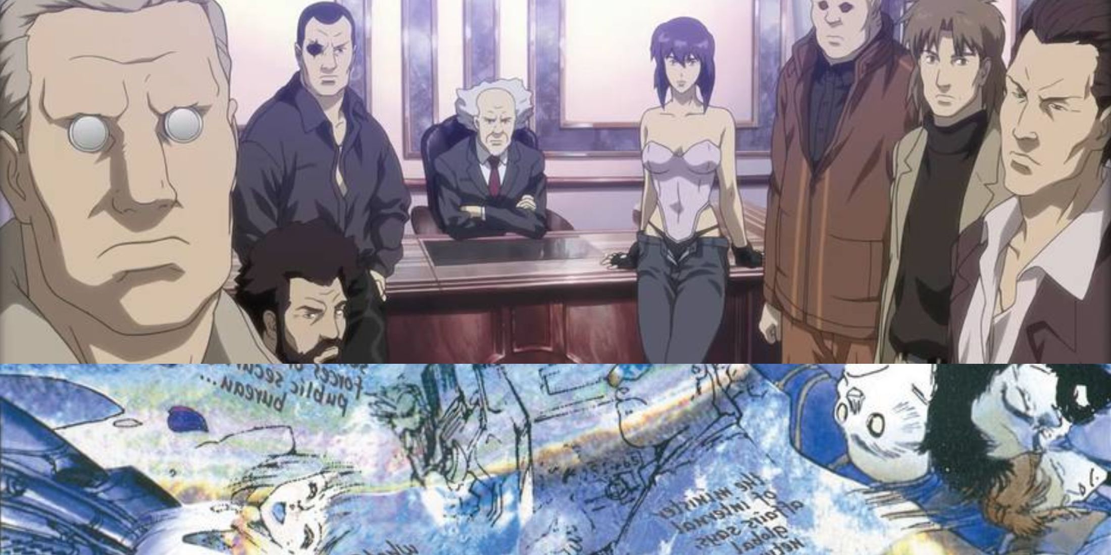 Ghost in the Shell Section 9 group images from Ghost in the Shell Stand Alone Complex ending and manga chapter 2