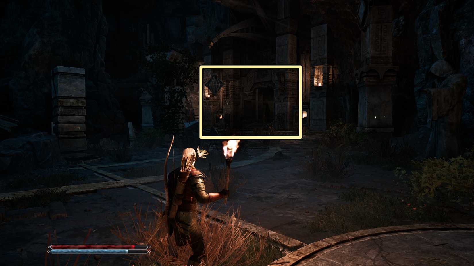 The gate with levers in Troll Canyon in Gothic 1 Remake