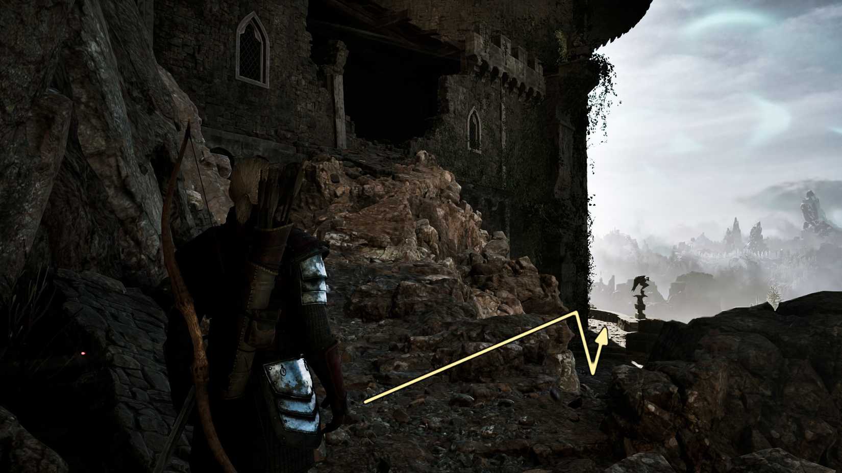 The way back to Lester in the mountain fortress