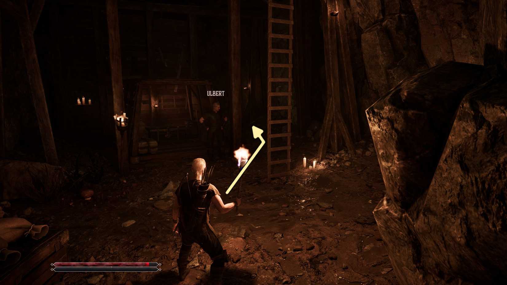 Path to the second chest behind Ulbert's shed in Gothic 1 Remake