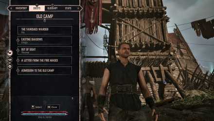 Quest journal in Gothic 1 Remake