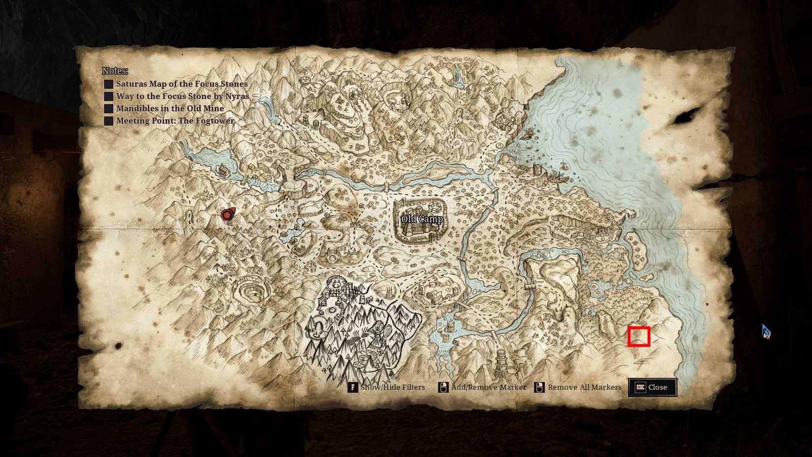 Swampshark Mother location southeast of Swamp Camp in Gothic 1 Remake