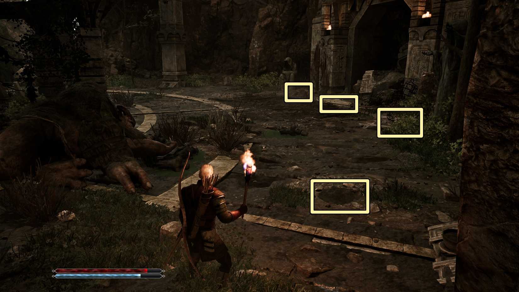 Location of troll skins in Troll Canyon in Gothic 1 Remake