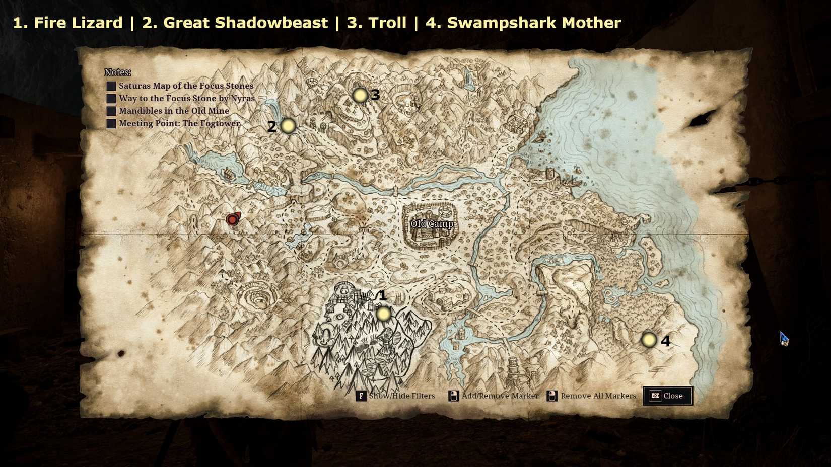 Ulu-Mulu ingredient locations in Gothic 1 Remake