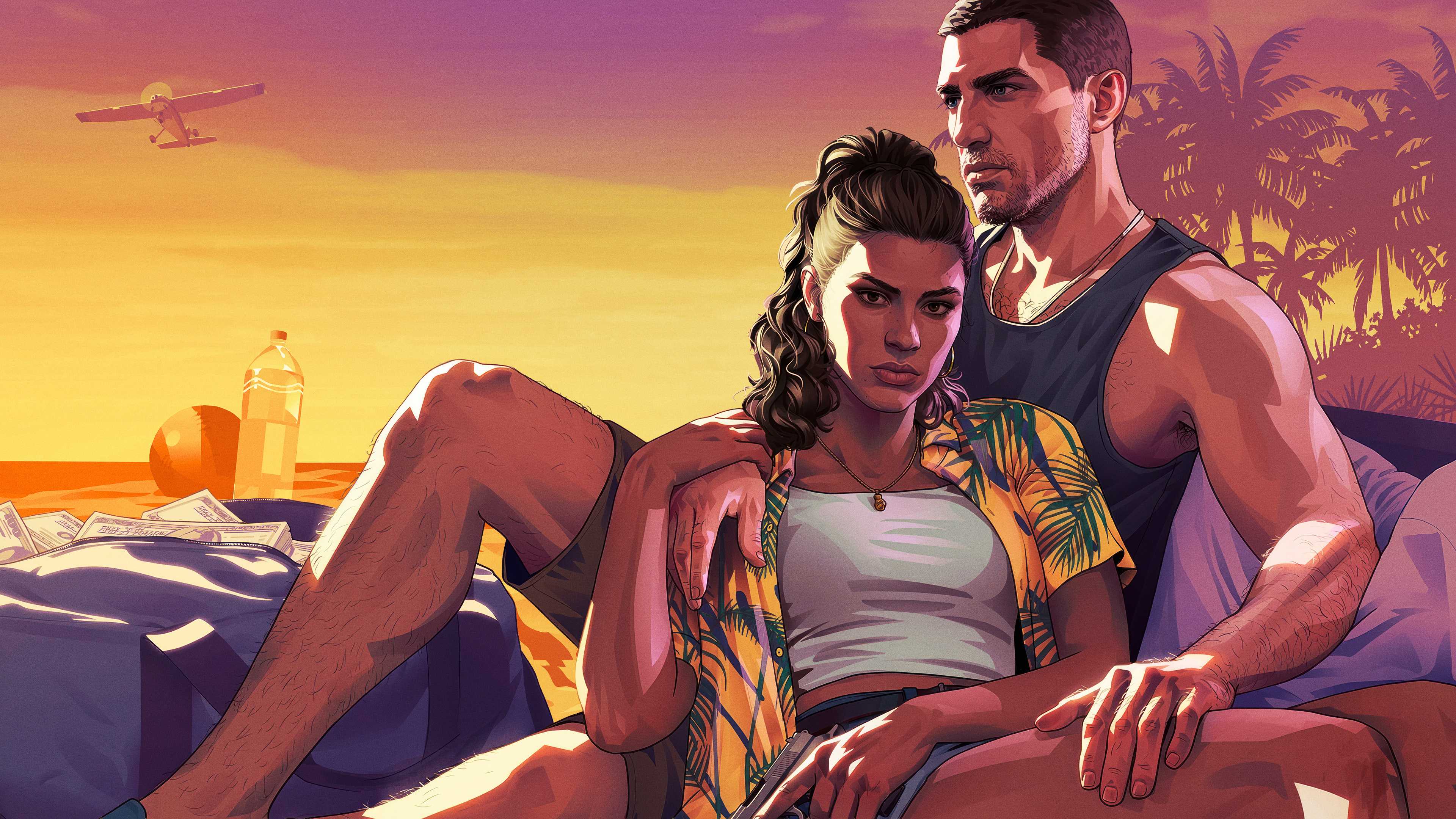 grand-theft-auto-6-lucia-jason-beach-sunset-game-rant