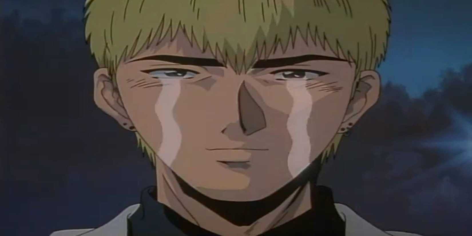 Great Teacher Onizuka Episode 1 Eikichi Onizuka shedding tears after helping Kiuichi