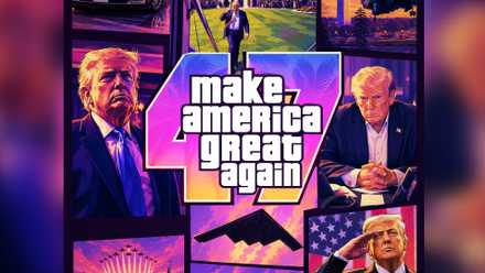 A GTA 6-like cover featuring Trump shared by the White House.