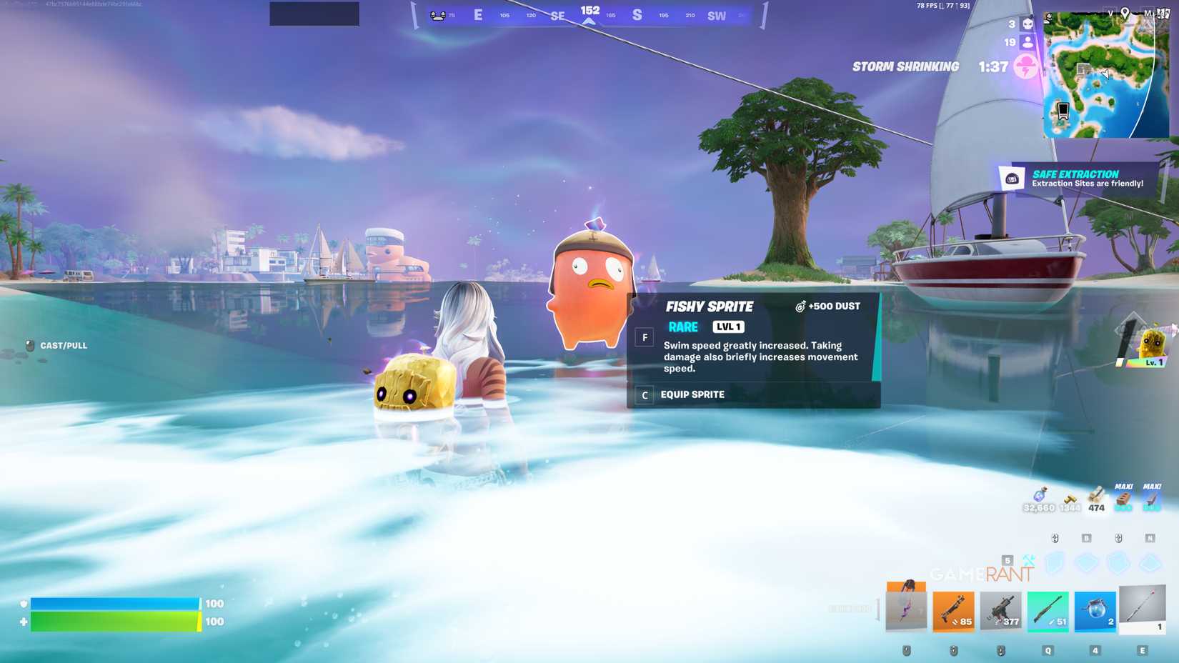 How to Get a Fishy Sprite in Fortnite Runners (& What They Do)