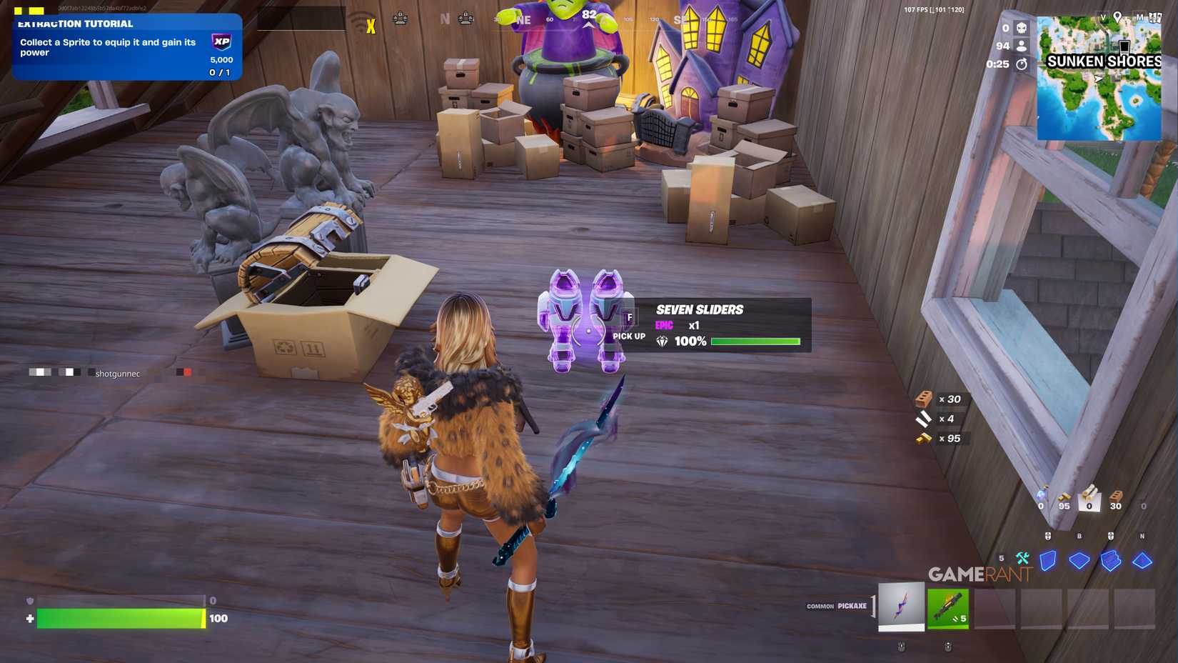 How to get seven sliders in Fortnite Runners