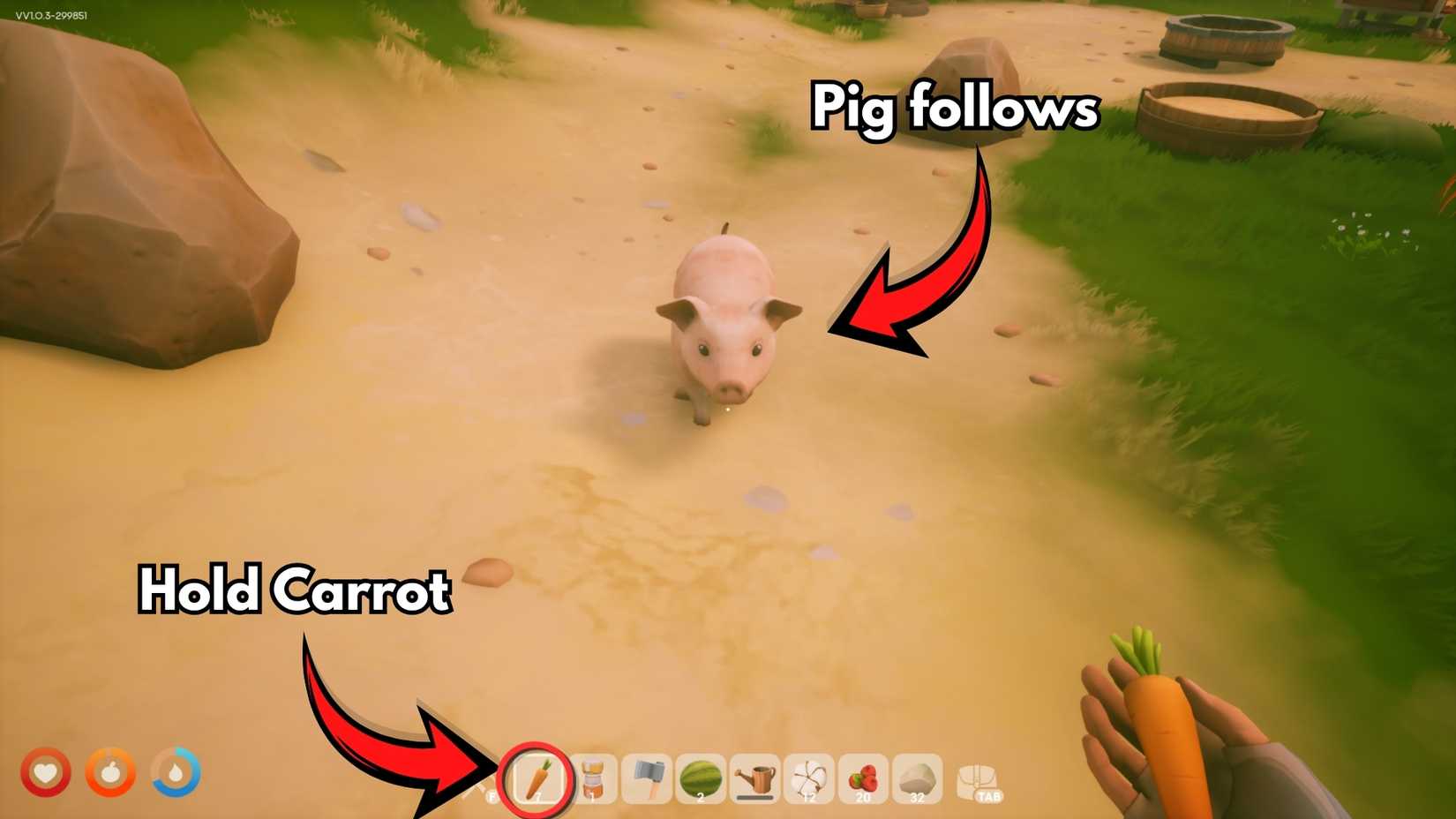 how to lure pigs in solarpunk