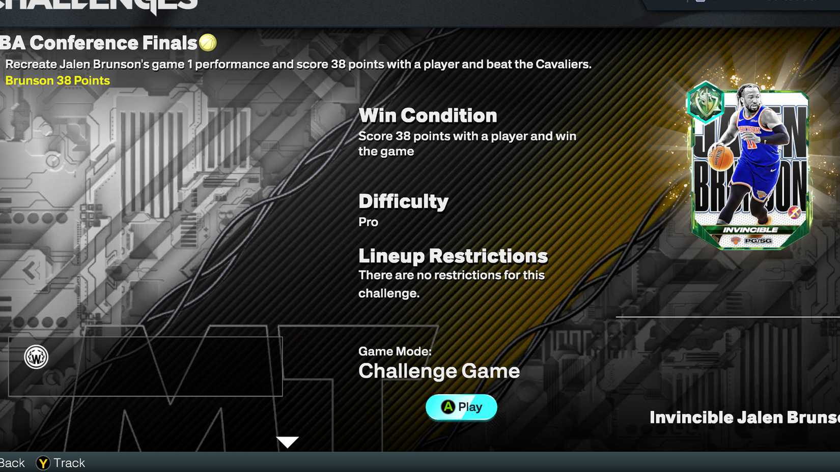 jalen brunson card nba 2k26 playoffs