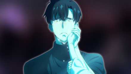 An image of Sung Jinwoo crying as solo leveling ends his run in Japan