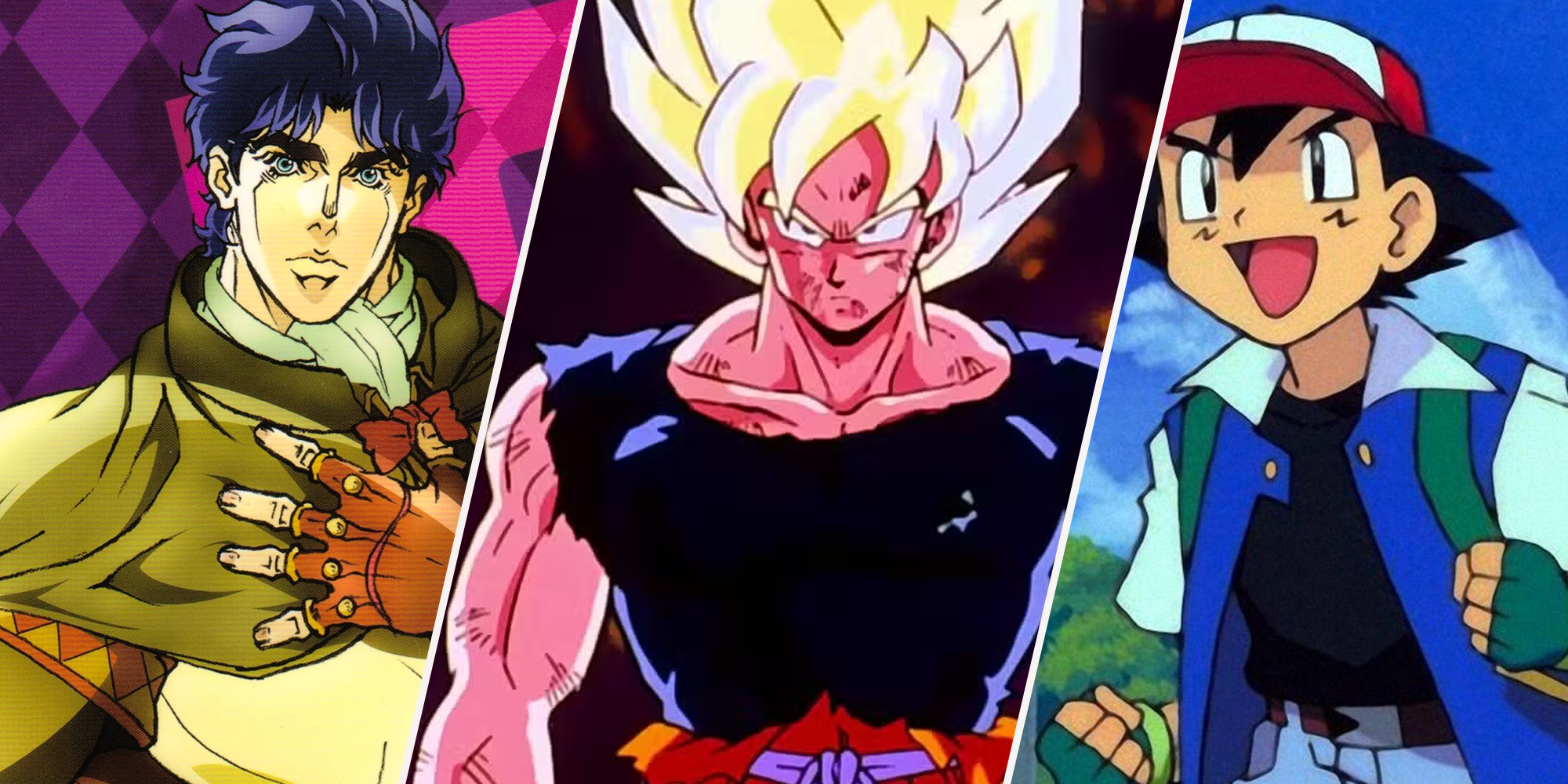 JoJo, Goku, and Ash