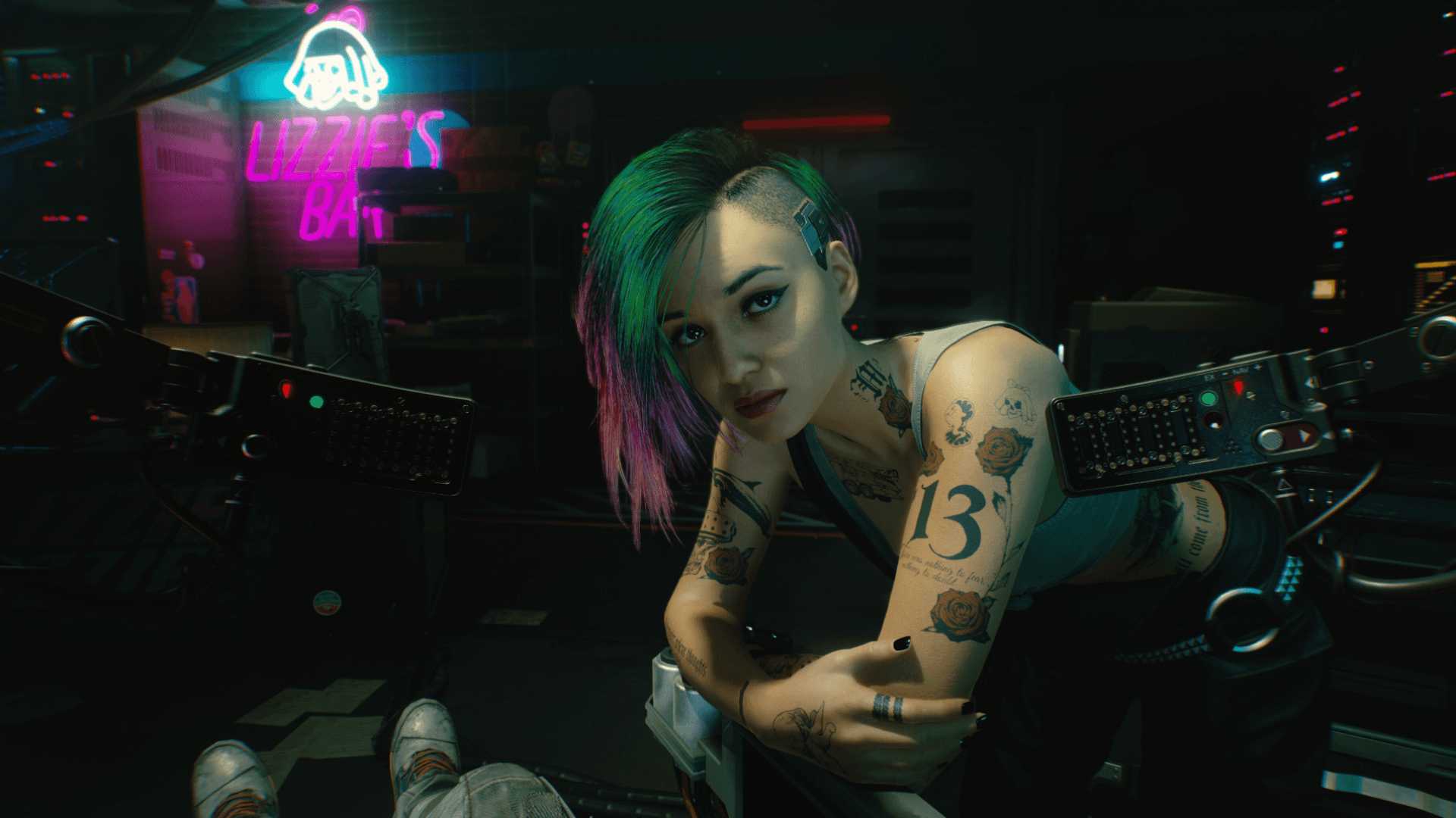 Judy Alvarez Cyberpunk 2077 close up