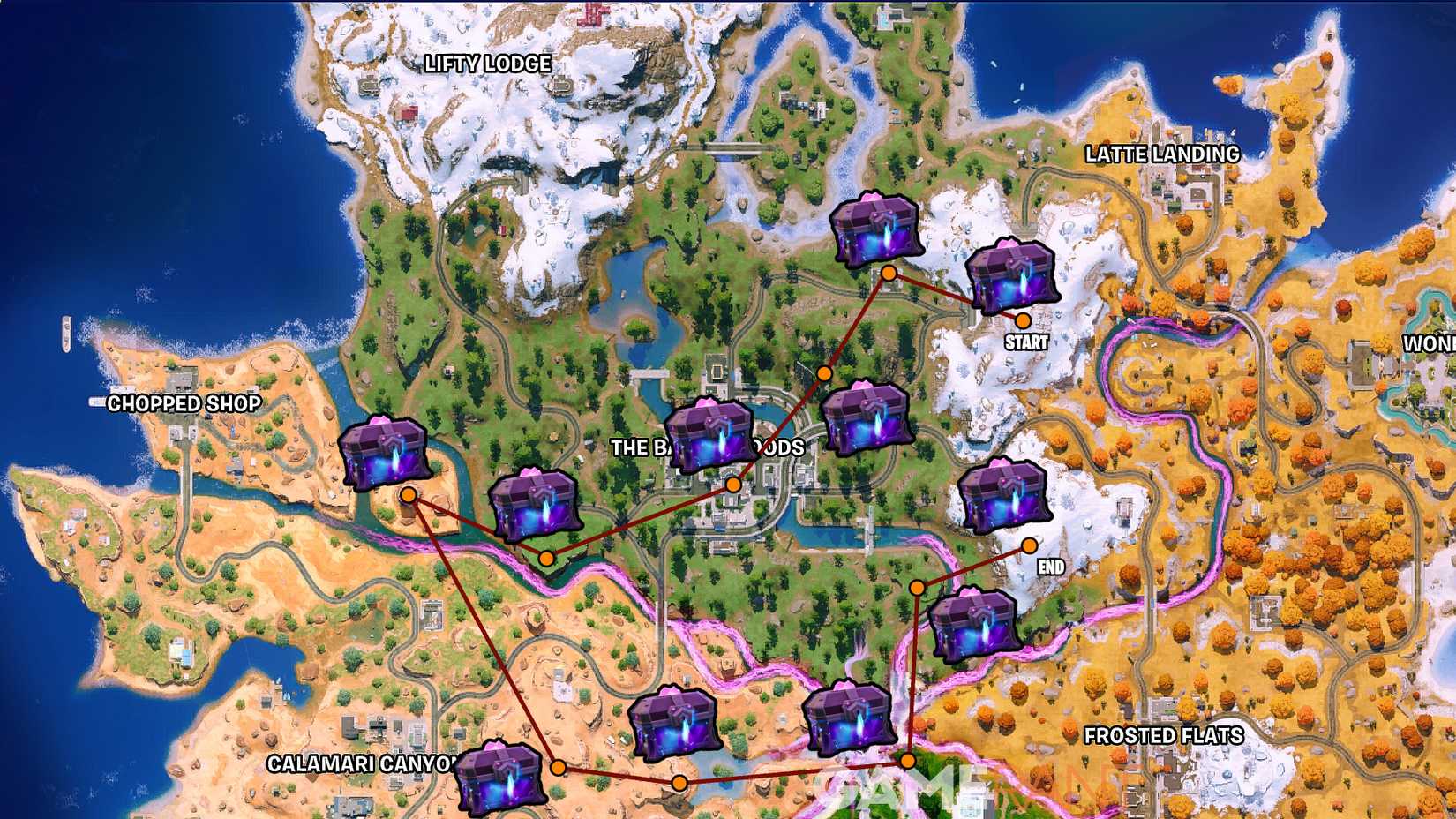 Sprite Rouyes Best Places to Find Sprites in Fortnite Runners (Sprite Loot Path)