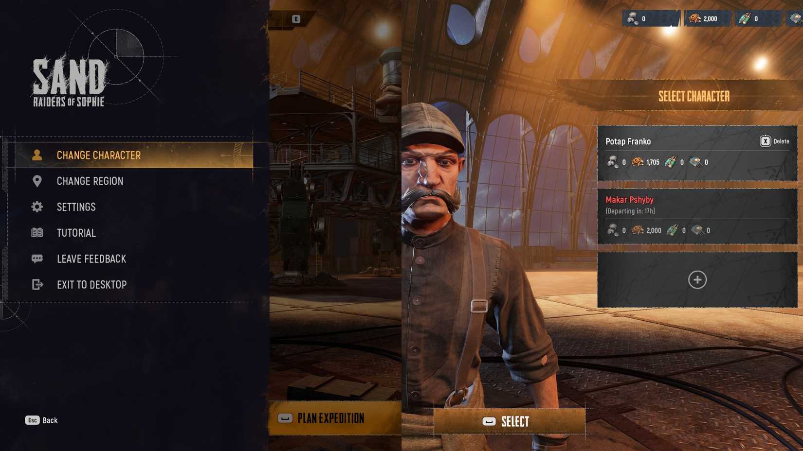 Make new characters Sand Raiders of Sophie