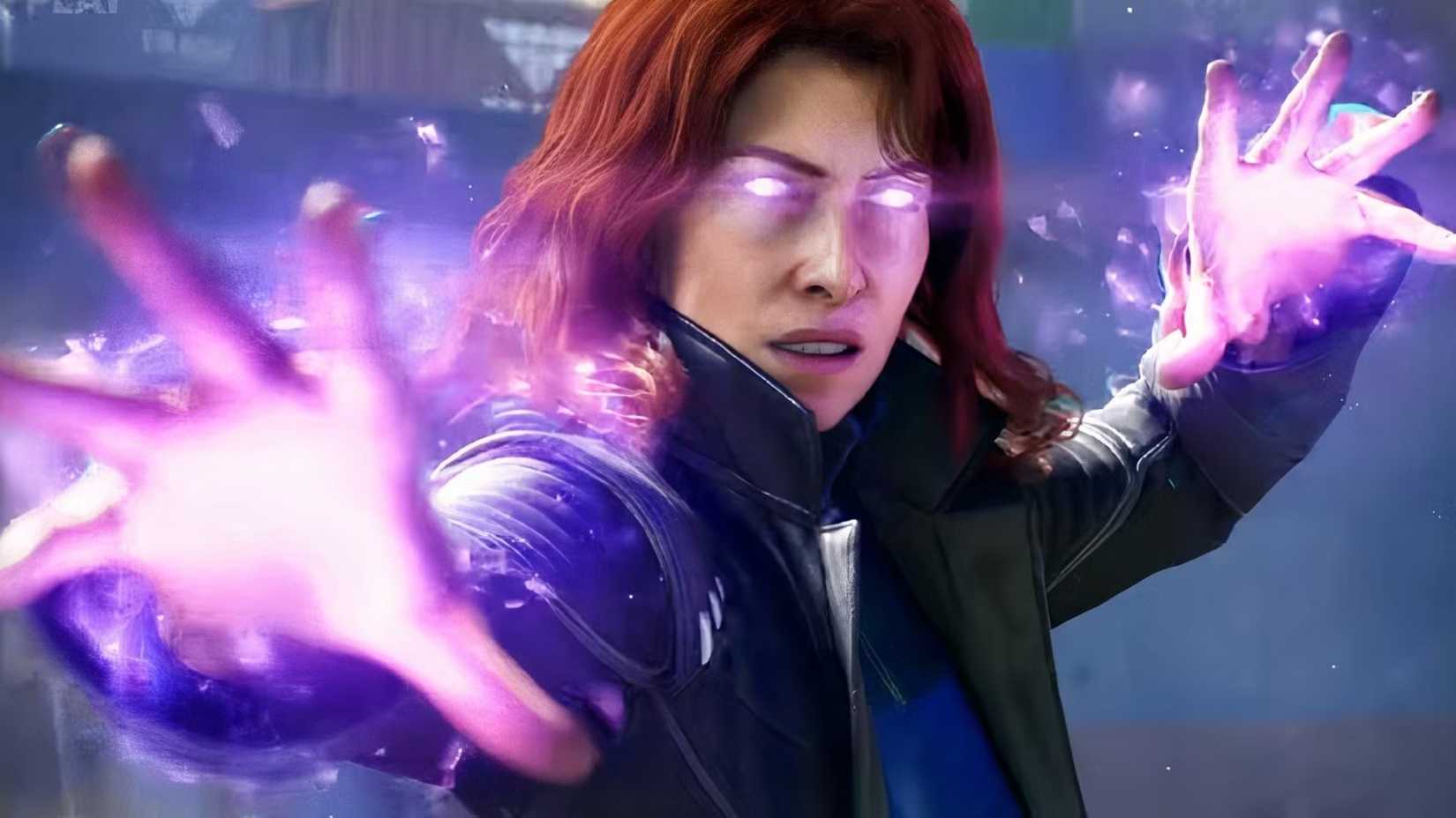 An image of Jean Gray preparing to use her psychic powers in Marvel's Wolverine