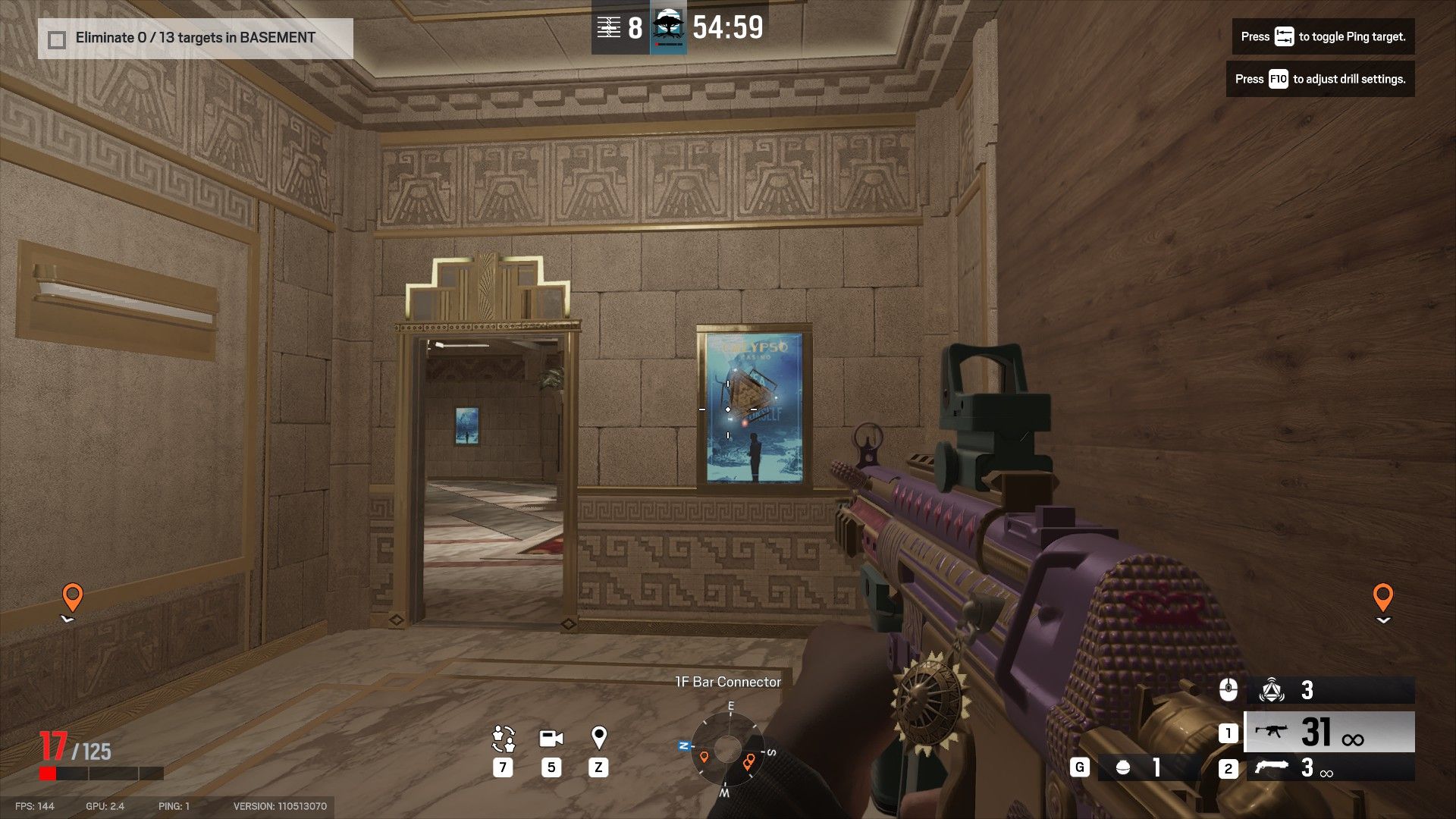 Melusi Banshee Placement Bar Connector - Rainbow Six Siege