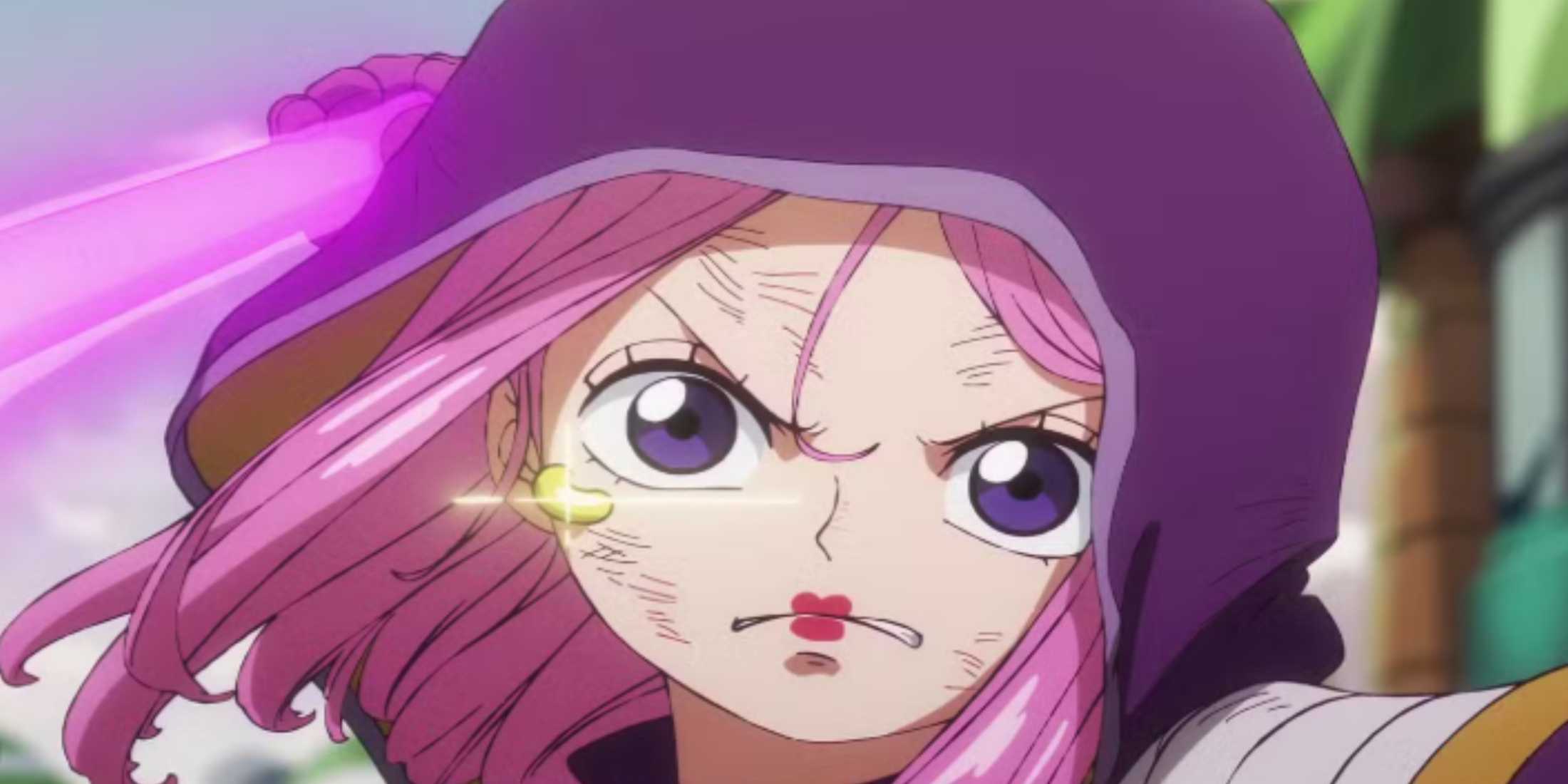Young Jewelry Bonney attacks the Marines in One Piece.