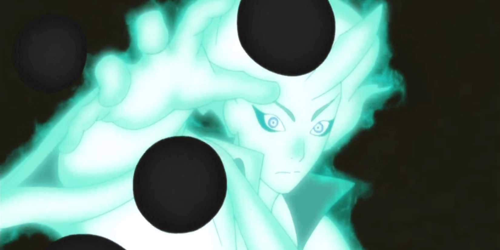 Toneri Otsutsuki uses Interstellar Chakra Mode against Naruto in The Last: Naruto the Movie.