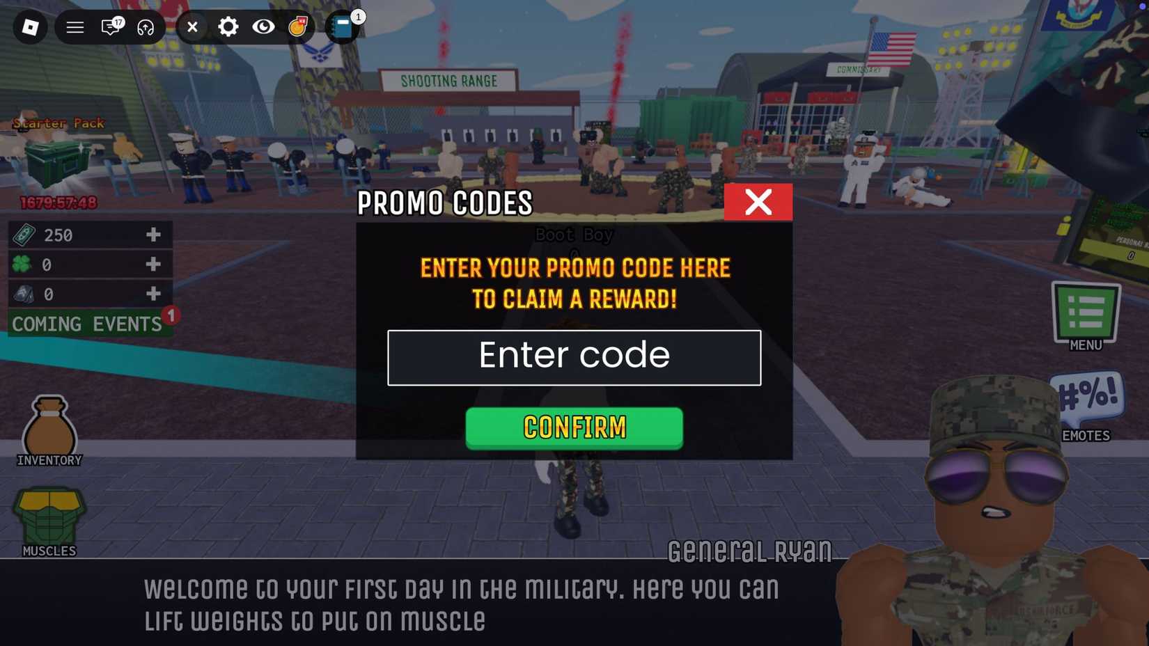 Muscle Military Code Tab