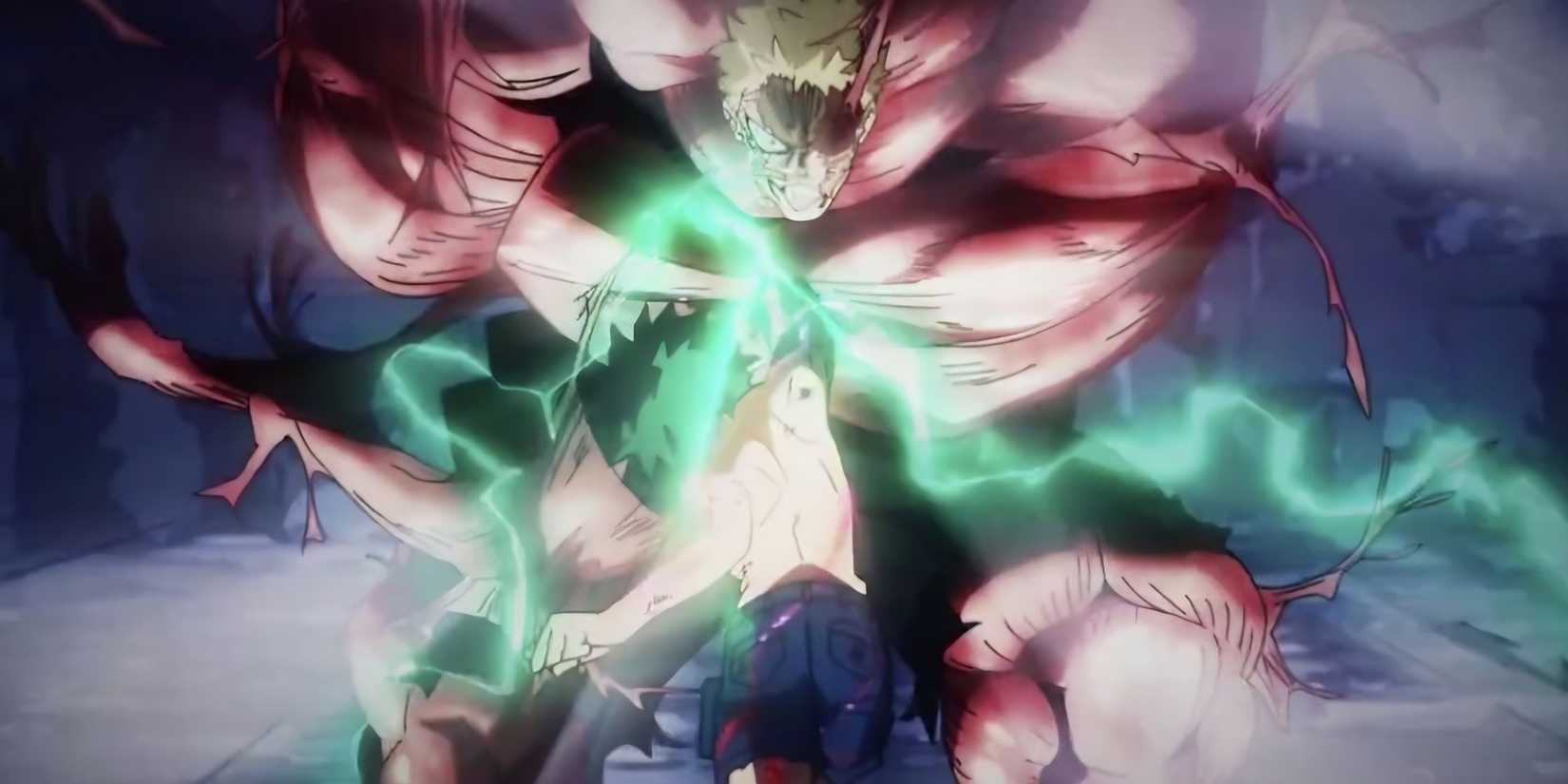Izuku fights muscularly as one 100% in mha