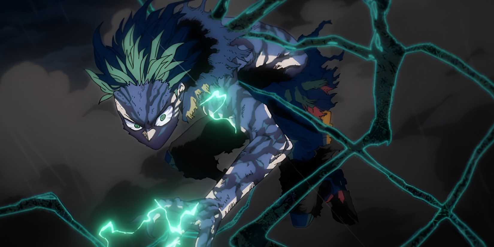 Izuku covered in mha's blackwhip tendrils.
