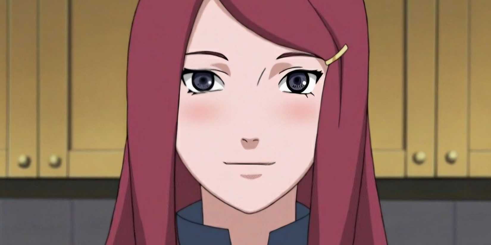 Kushina in Naruto reacts in a cute confused way
