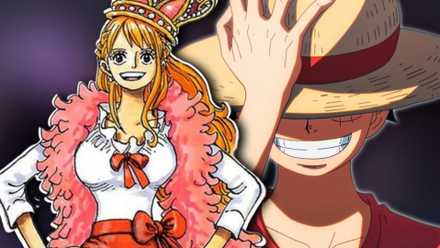 An image of Nami, the new protagonist of One Piece, in Heroines next to Luffy.