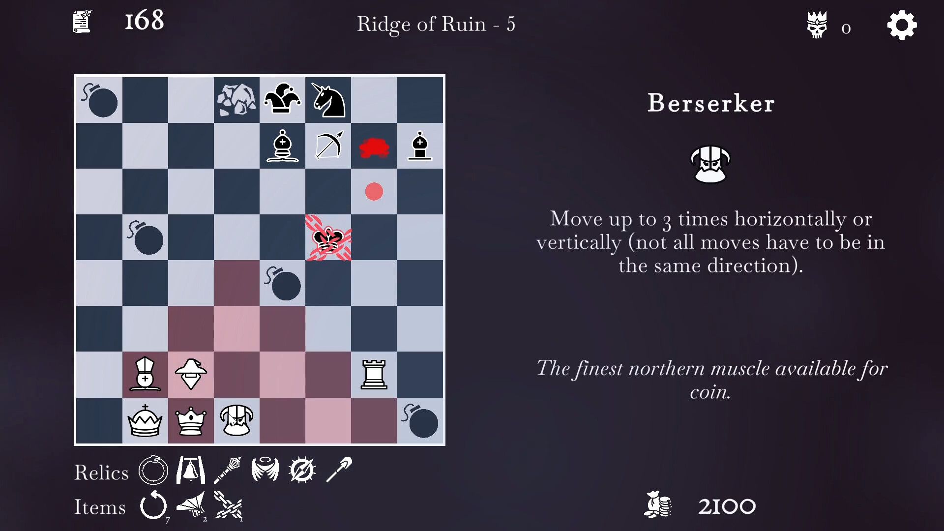 Ouroboros King berserker near chess board