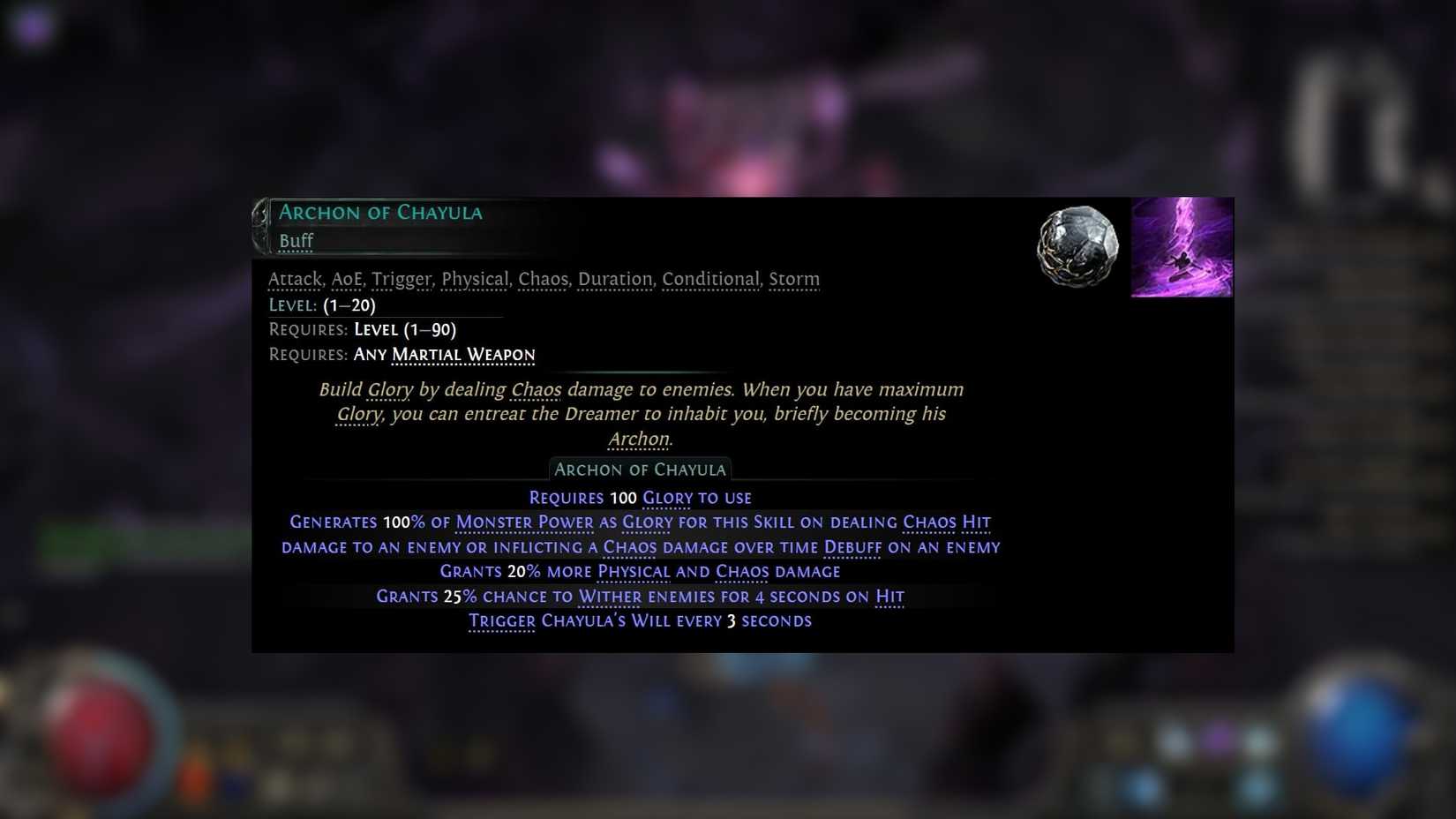 PoE 2 Archon of Chayula description
