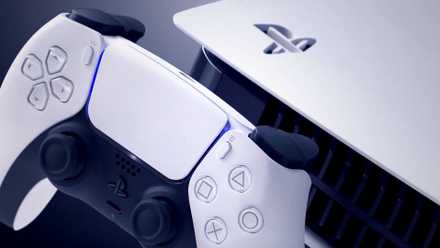 A close up image of the PS5 and DualSense controller