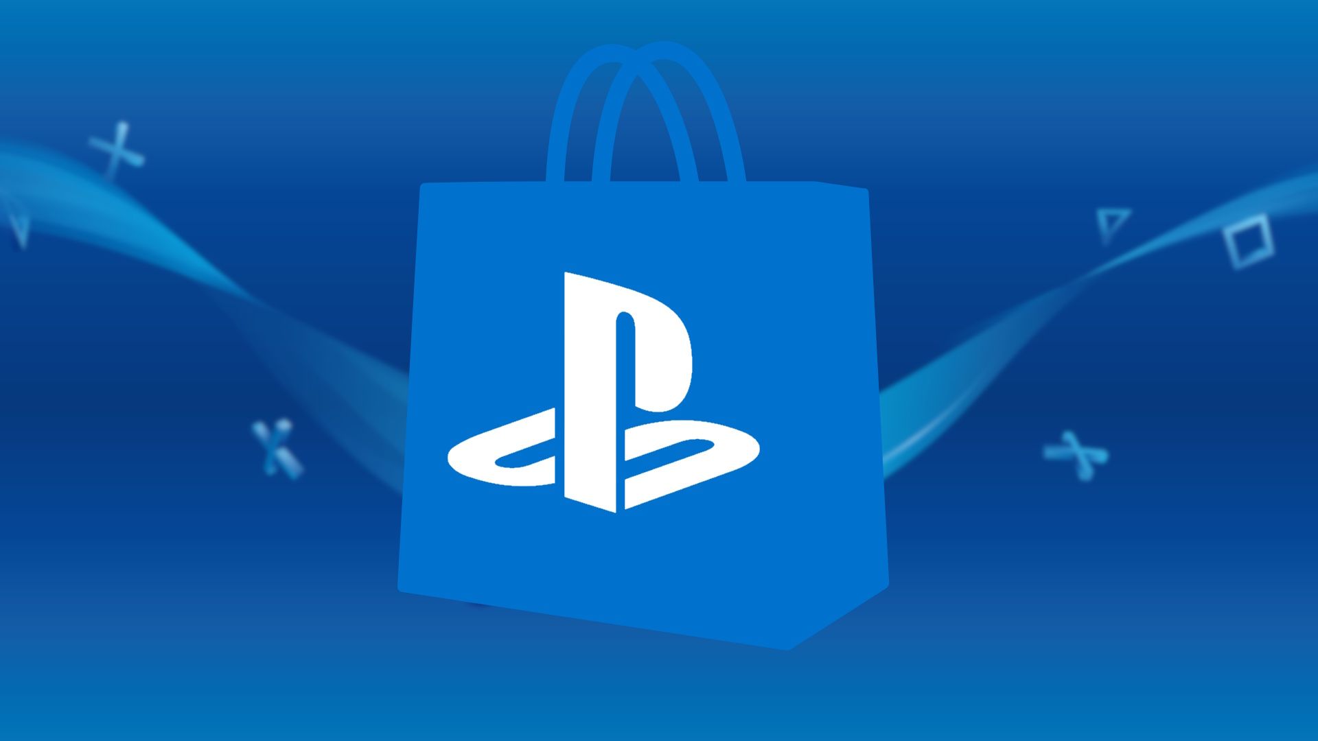 The PlayStation Store logo against a PlayStation background