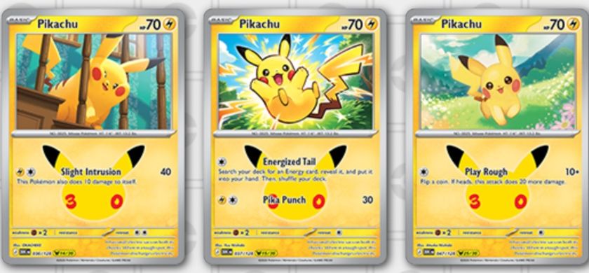 Pokemon 30th Anniversary Pikachu Card