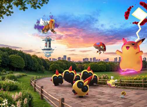 The key visual for Pokemon GO's Memories in Motion season