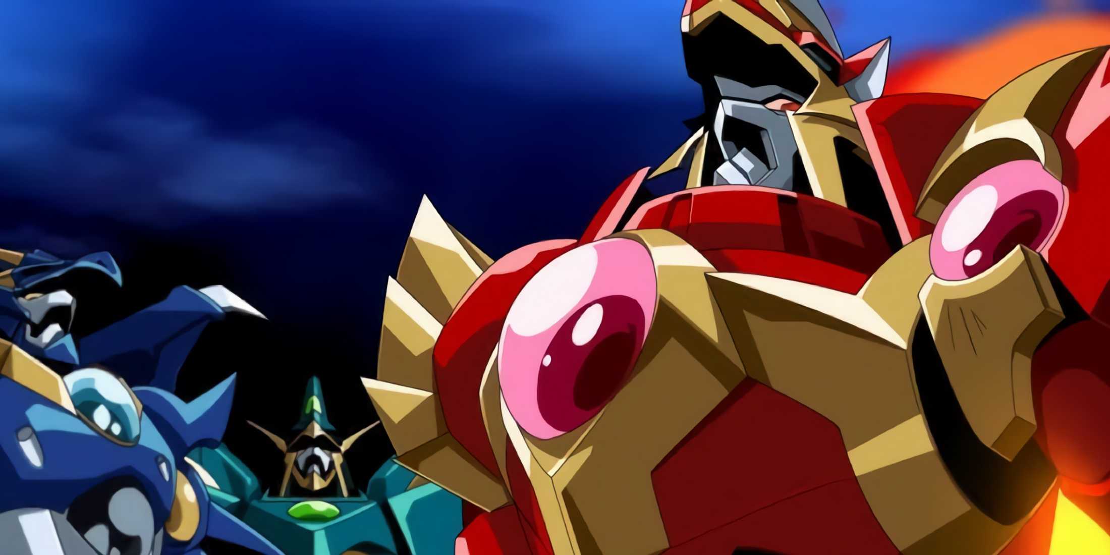 Rayearth with the other mecha fused with the magical girls souls.
