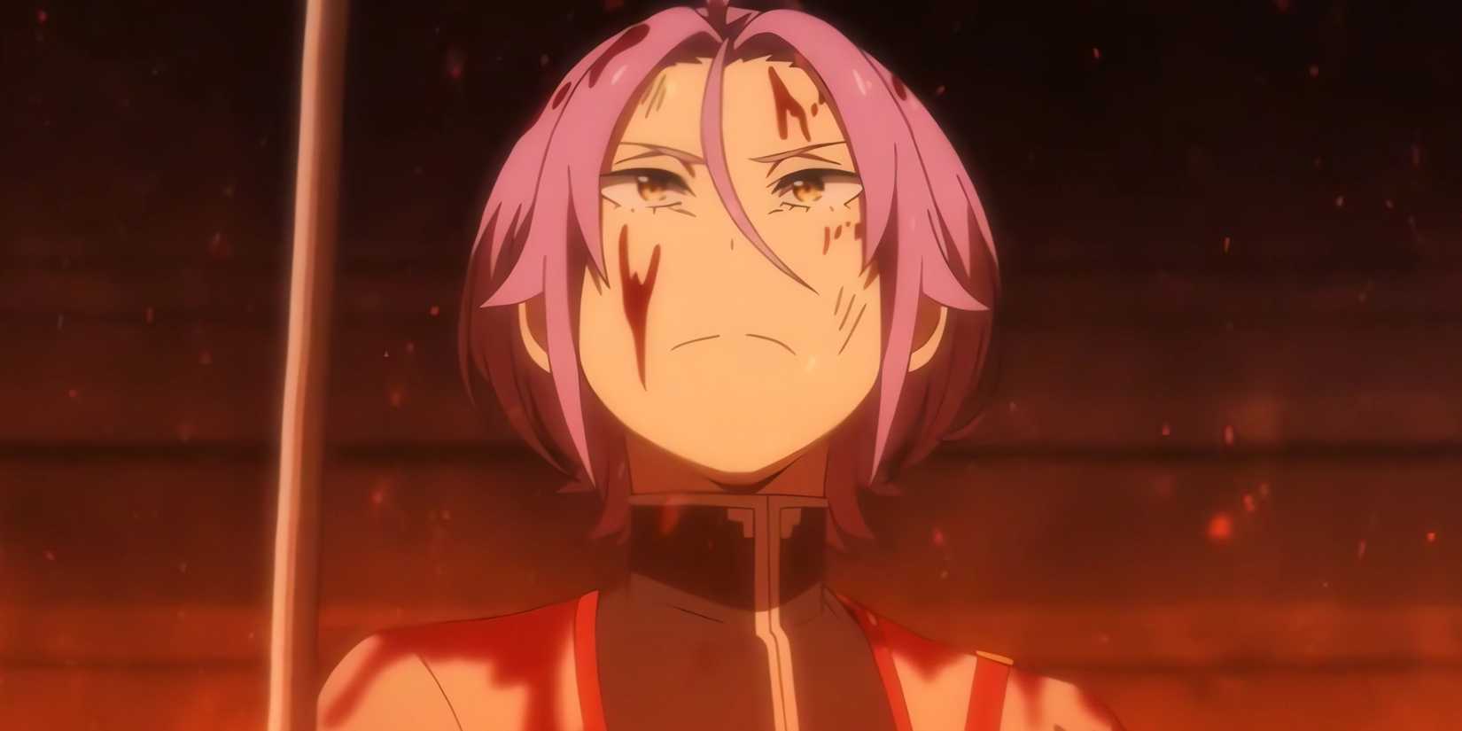 Julius Juukulius looks slightly upward with a determined expression in rezero season 4