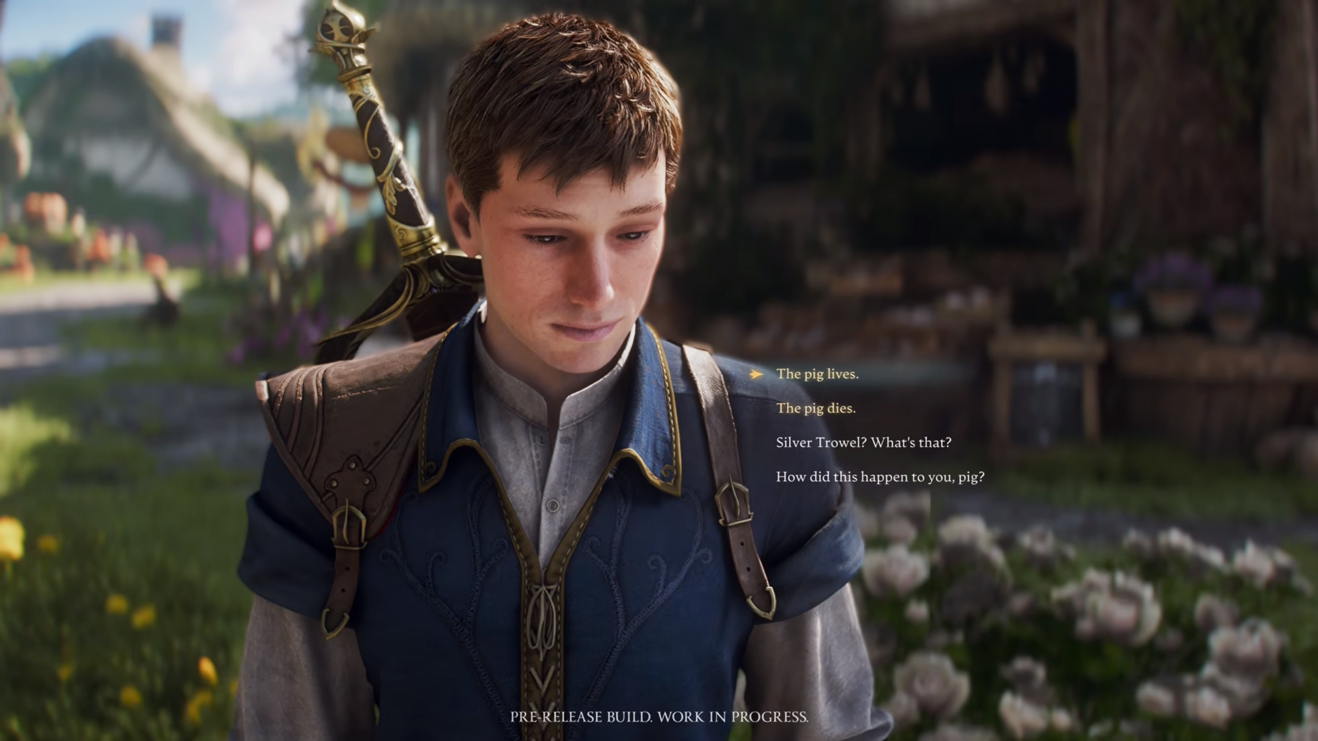 Fable Gameplay Demo Trailer Screenshot with hero making a decision