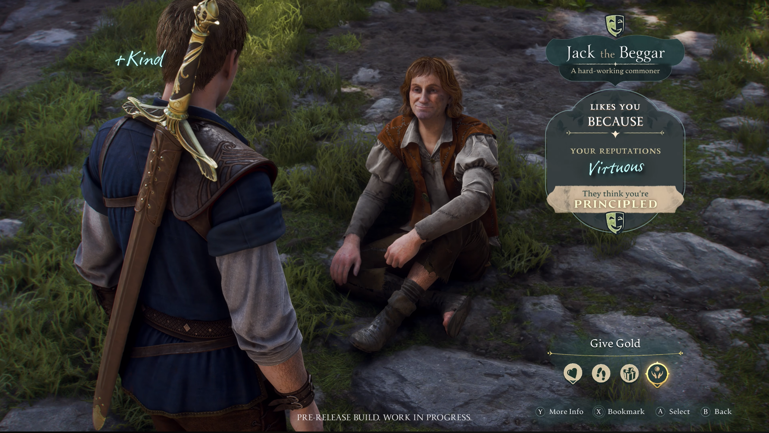 Fable Gameplay Demo Trailer Screenshot showing the reputation system