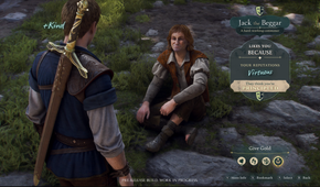 Fable Gameplay Demo Trailer Screenshot showing the reputation system