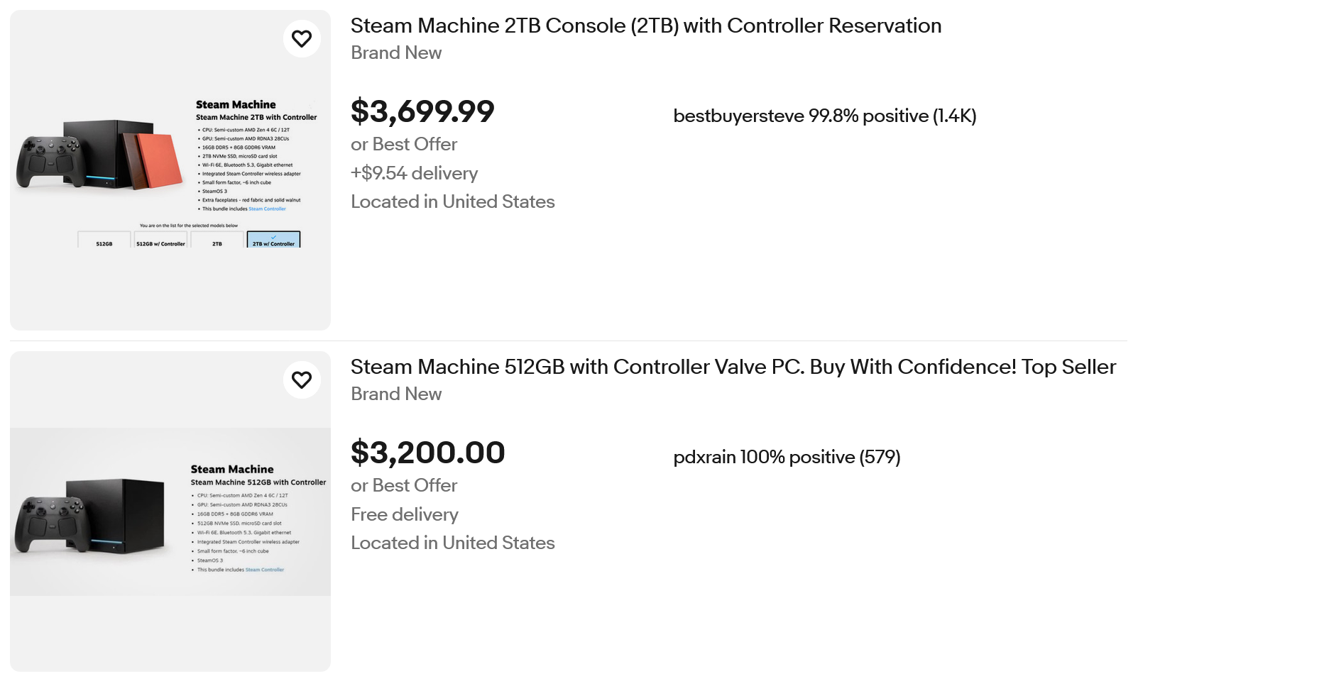 Steam Machine Performance Steam Machine Hits Eye-Watering Price on eBay