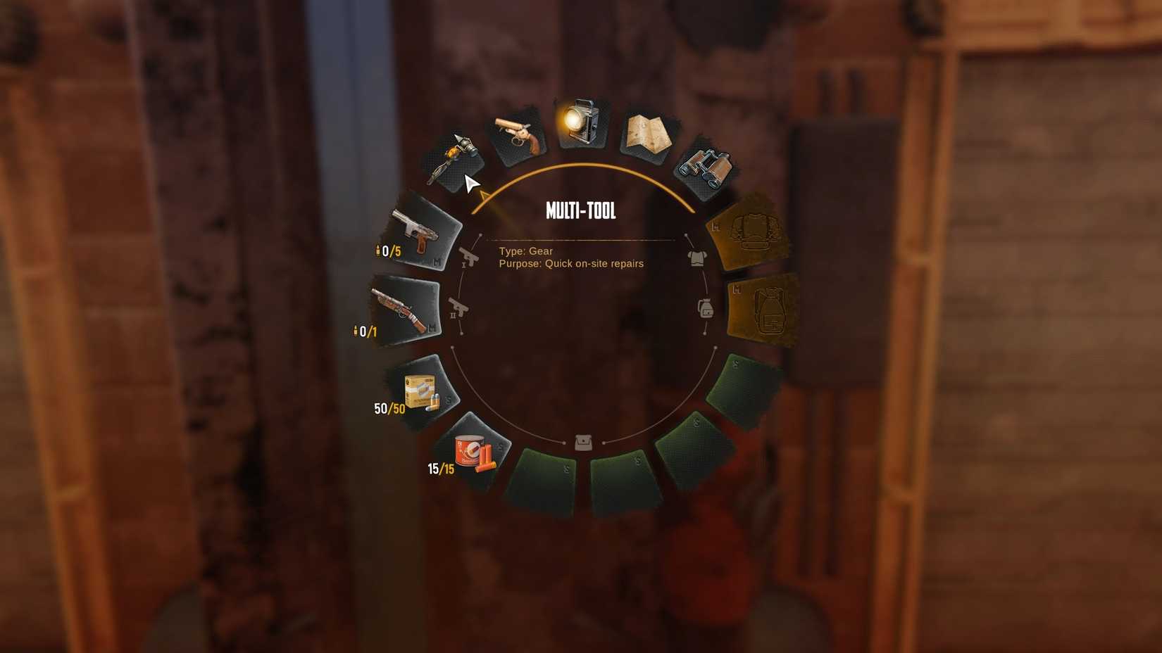 Selecting Multi-Tool in Sand Raiders of Sophie