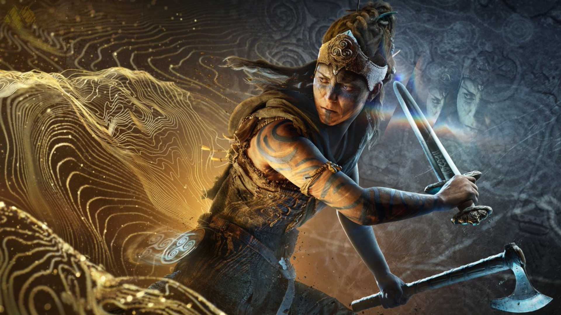 Senua with sword in Hellblade 3 art