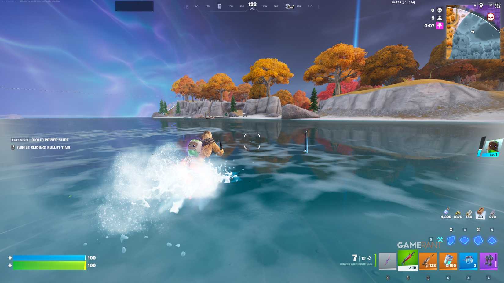 Seven Sliders on Water - Fortnite