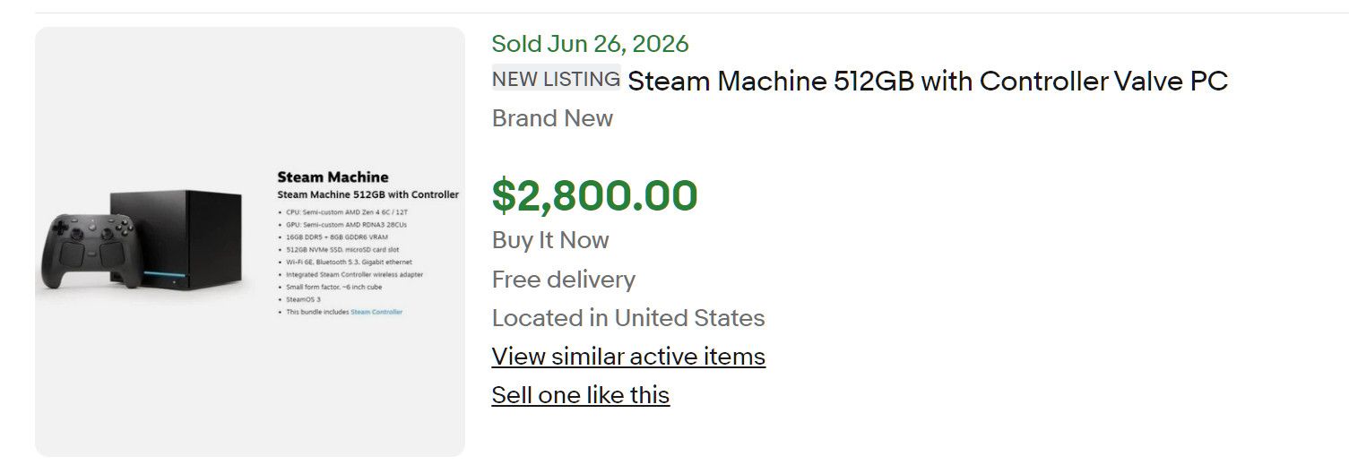 Steam Machine Reservations Are Being Scalped for Insane Prices