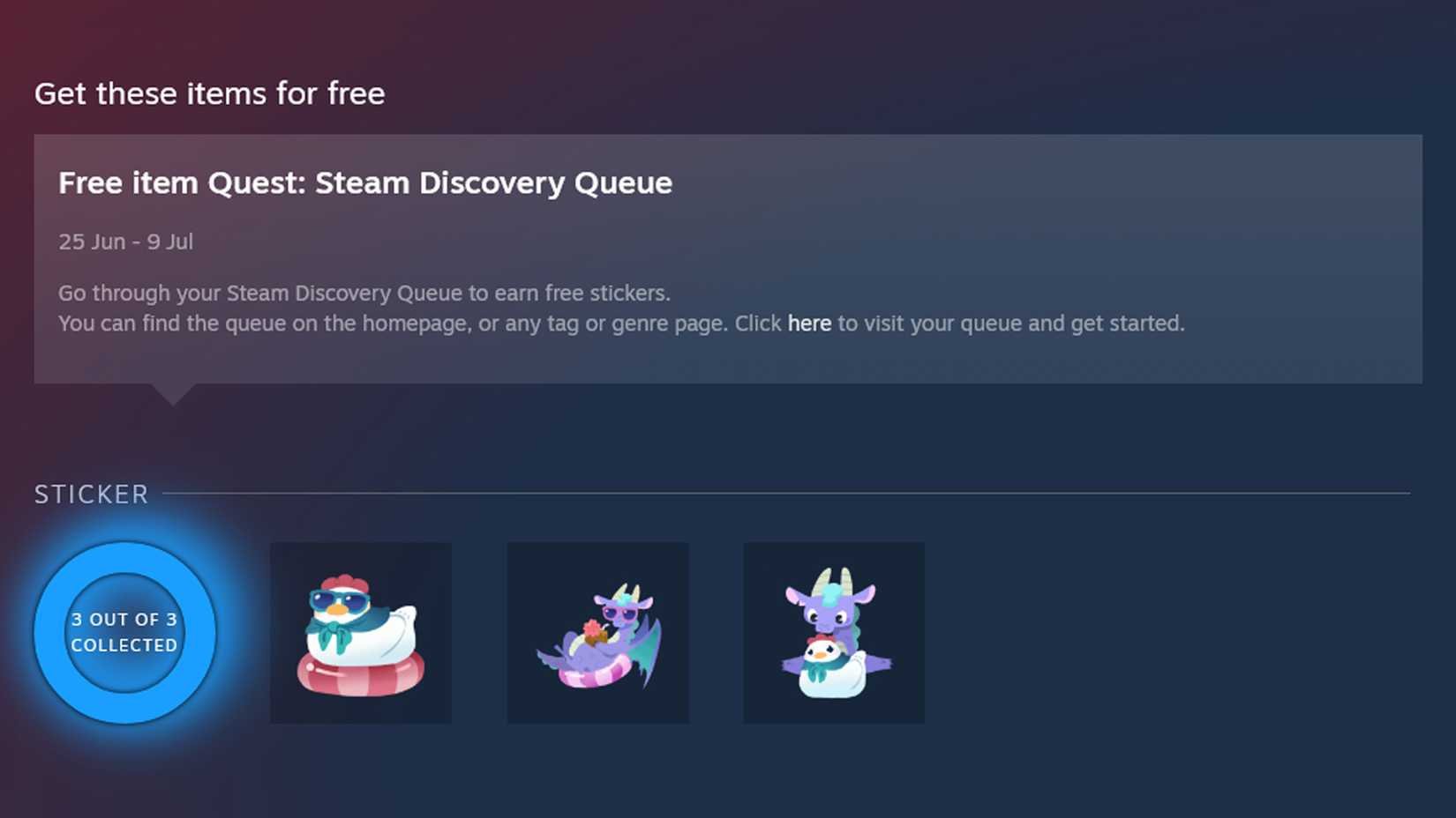 Steam Summer Sale 2026 Stickers
