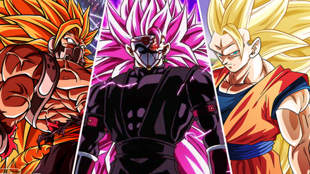 Super Saiyan 3 Full Power Cumber, Super Saiyan Rose 3 Goku Black and Super Saiyan 3 Goku