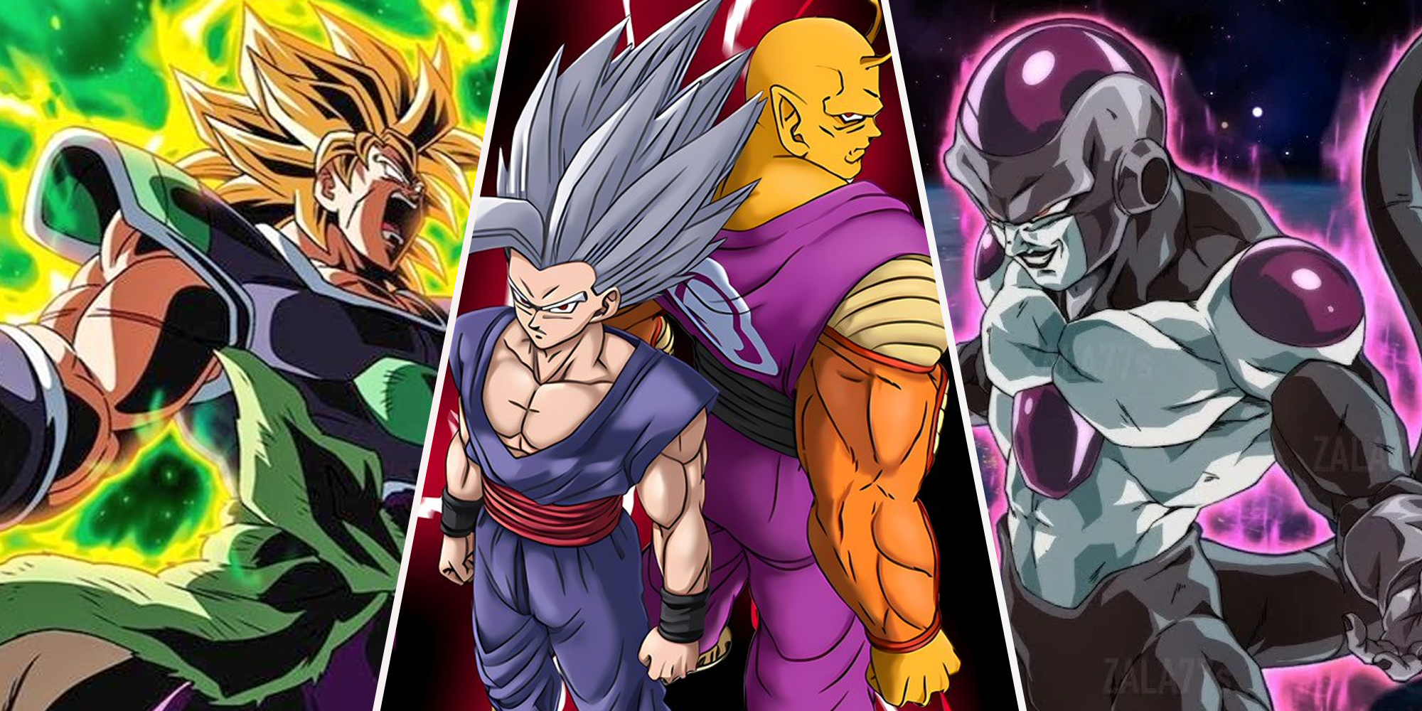 Super Saiyan Broly, Gohan Beast, Orange Piccolo, Black Frieza